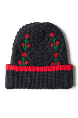 Hats | Women Damson Madder Cable Knit Grandpa Beanie