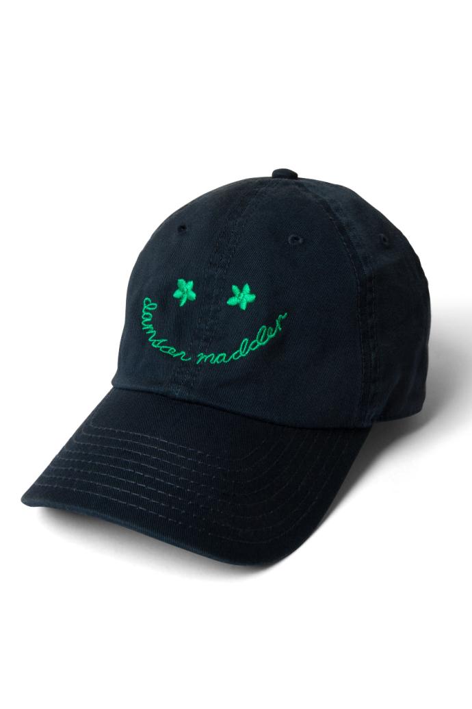 Hats | Women Damson Madder Embroidered Cap - Navy And Green
