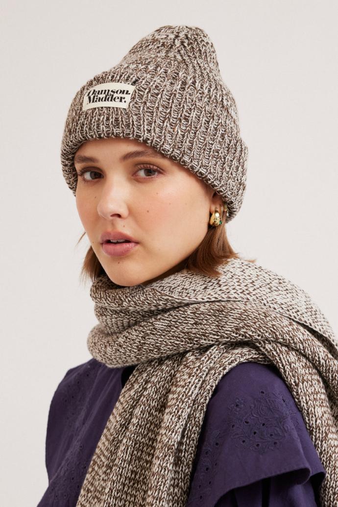 Hats | Women Damson Madder Flecked Yarn Beanie - Chocolate