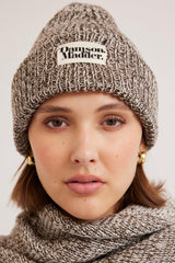 Hats | Women Damson Madder Flecked Yarn Beanie - Chocolate