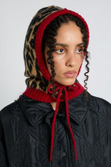 Hats | Women Damson Madder Hood In Leopard With Red Tie