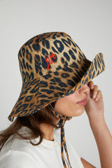 Hats | Women Damson Madder Leopard Print Sunhat