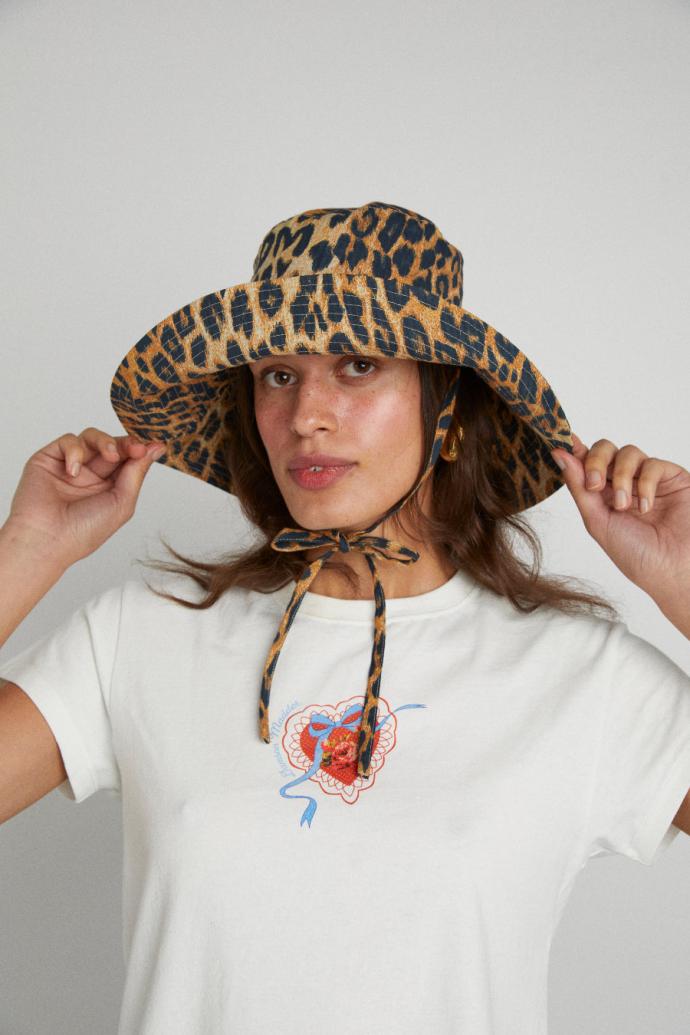 Hats | Women Damson Madder Leopard Print Sunhat