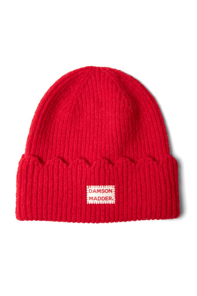 Hats | Women Damson Madder Scalloped Edge Beanie - Red