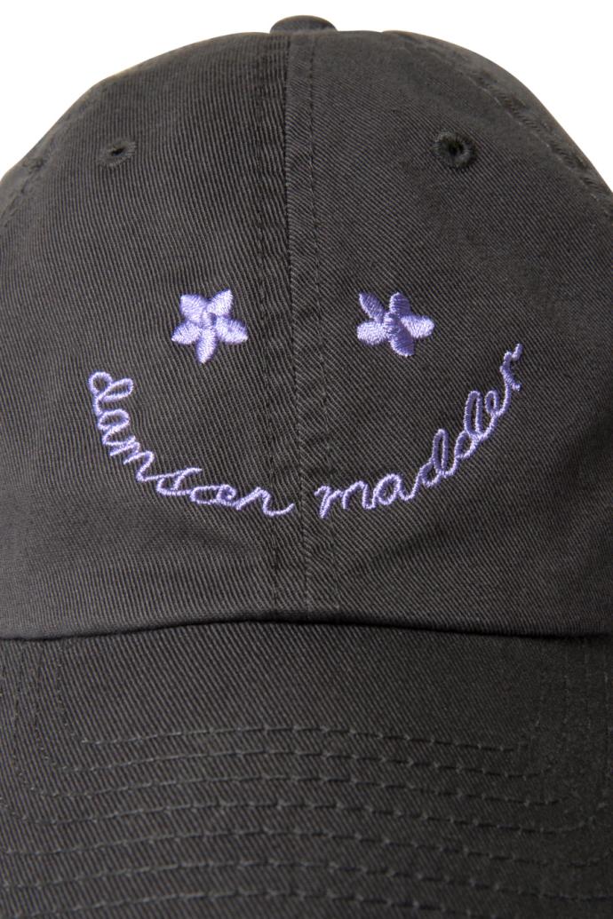 Hats | Women Damson Madder Smiley Cap With Lilac Embroidery - Web Exclusive