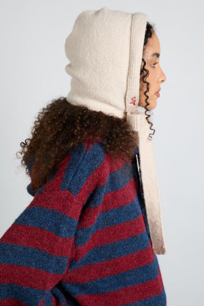 Hoods | Women Damson Madder Tie Neck Bonnet In Oatmeal