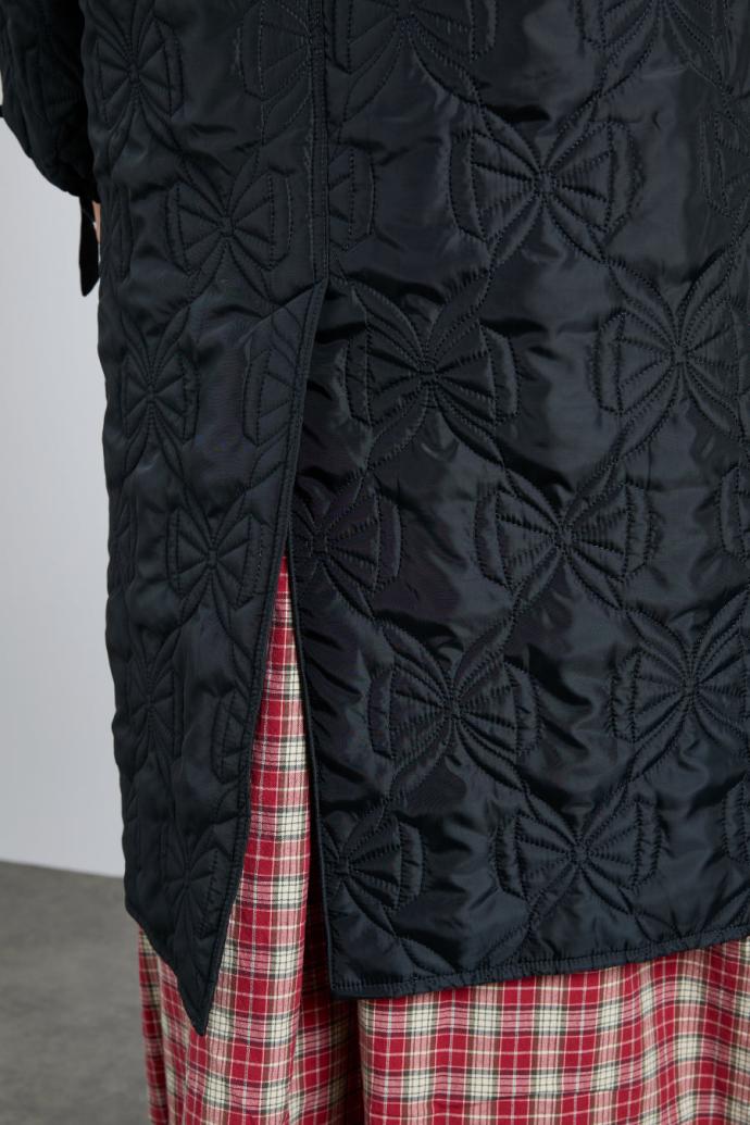 Jackets &amp; Coats | Women Damson Madder Aubrey Quilted Coat- Black Bows