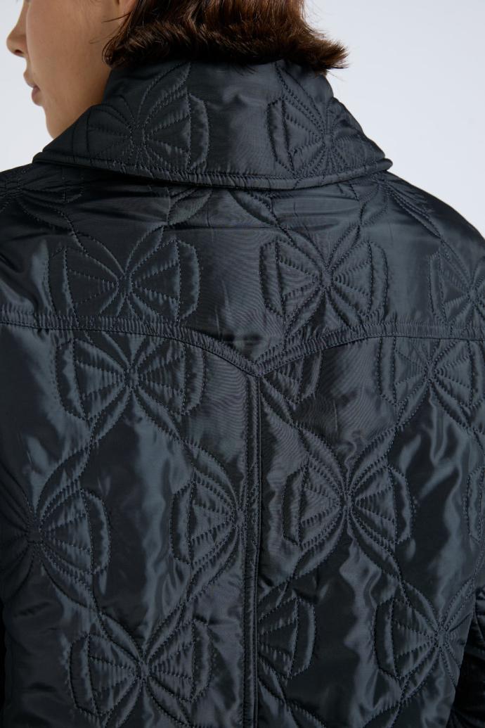Jackets &amp; Coats | Women Damson Madder Aubrey Quilted Coat- Black Bows
