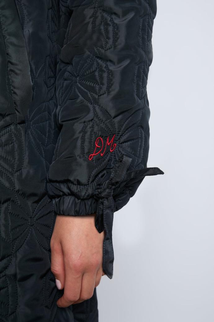 Jackets &amp; Coats | Women Damson Madder Aubrey Quilted Coat- Black Bows