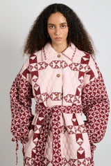 Jackets &amp; Coats | Women Damson Madder Dahlia Quilted Coat - Patchwork