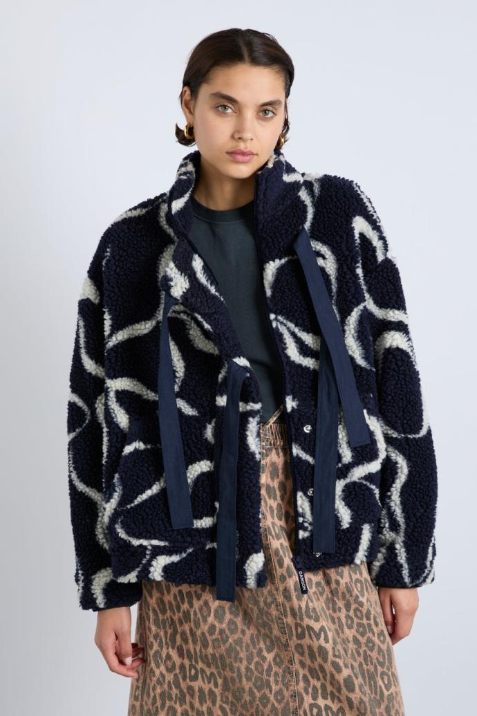 Jackets &amp; Coats | Women Damson Madder Ingrid Borg Jacket- Navy Bows