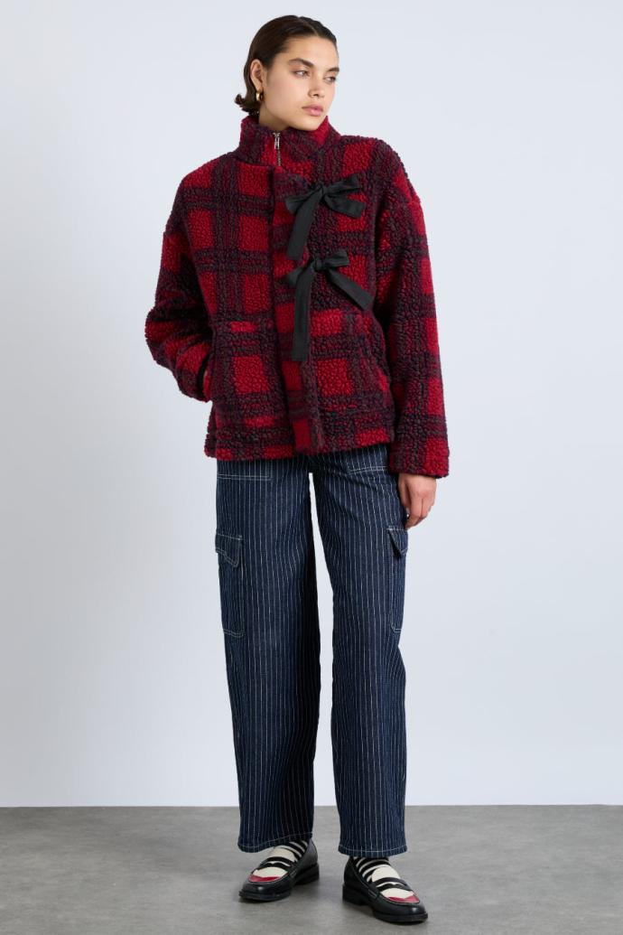 Jackets &amp; Coats | Women Damson Madder Ingrid Borg Jacket - Red Check