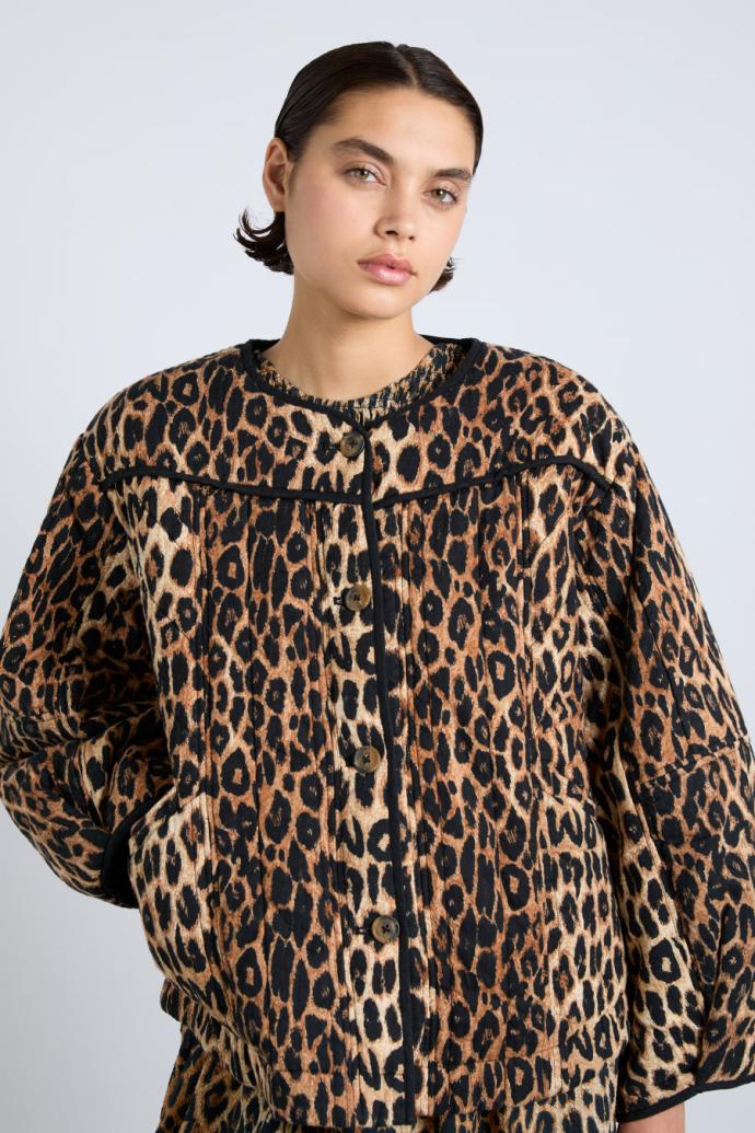 Jackets &amp; Coats | Women Damson Madder Macy Quilted Jacket - Leopard