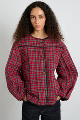Jackets &amp; Coats | Women Damson Madder Macy Quilted Jacket - Red Check