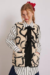 Jackets &amp; Coats | Women Damson Madder Marta Borg Gilet - Bows