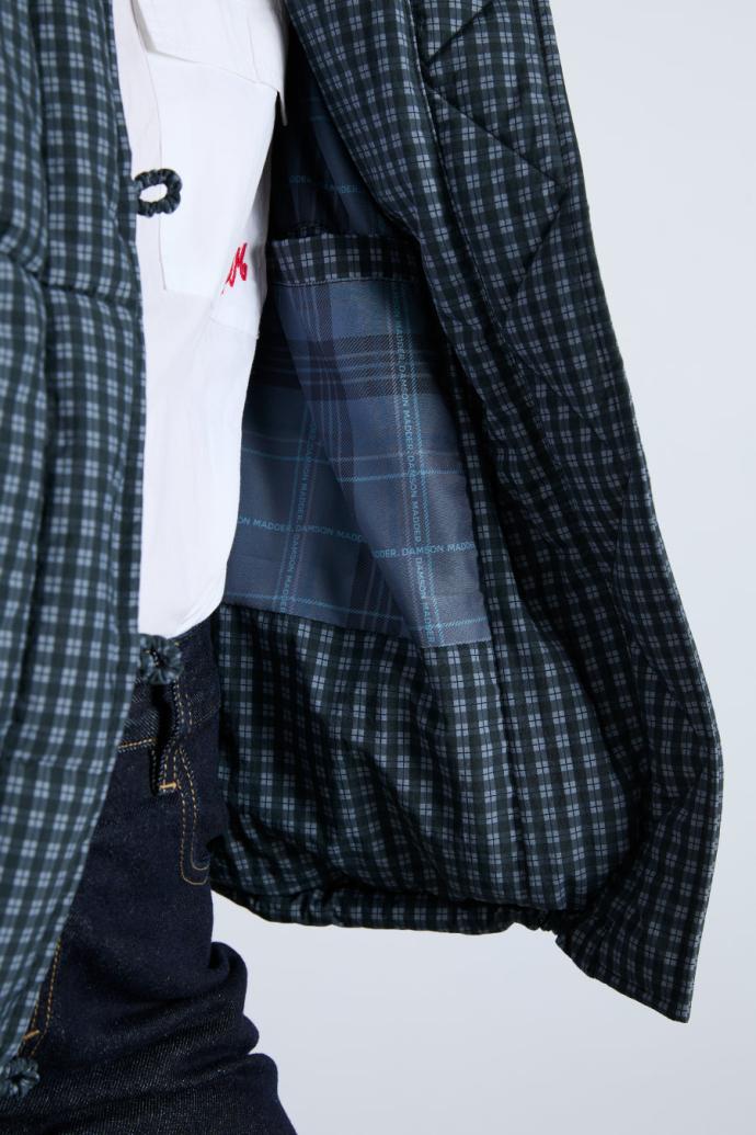 Jackets &amp; Coats | Women Damson Madder Pearl Check Puffer - Navy Gingham