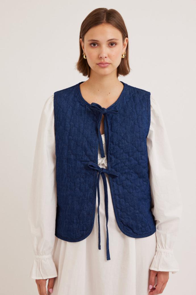 Jackets &amp; Coats | Women Damson Madder Tilly Gilet - Denim