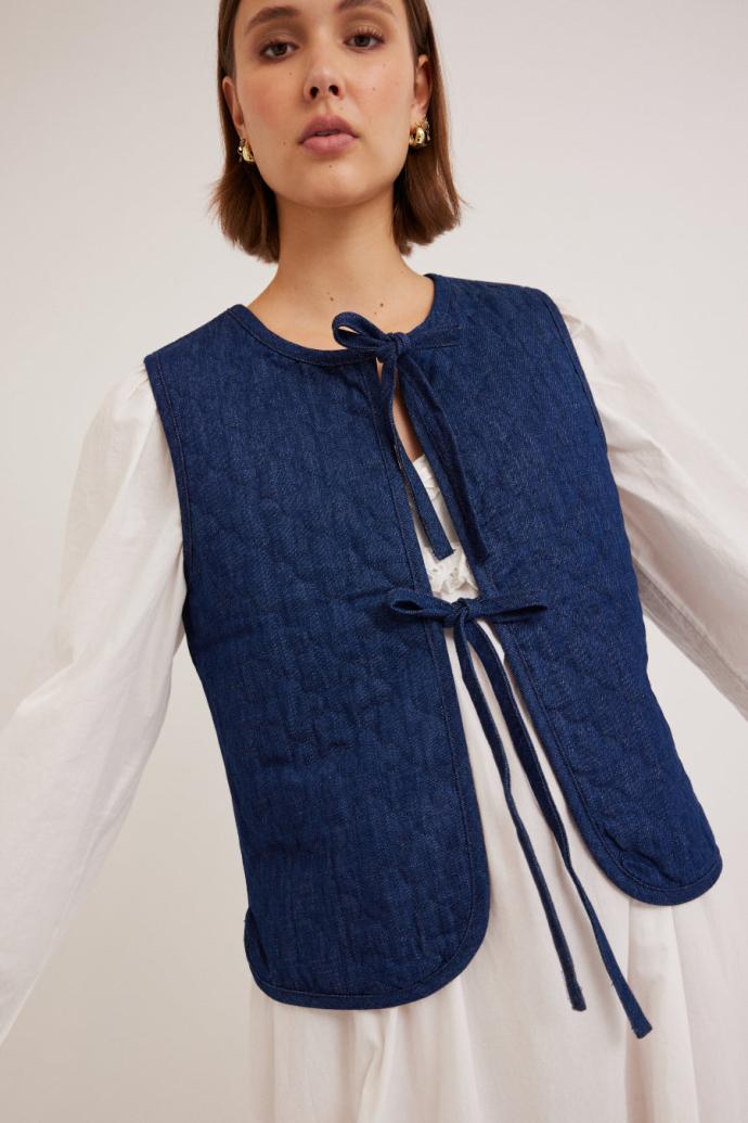 Jackets &amp; Coats | Women Damson Madder Tilly Gilet - Denim