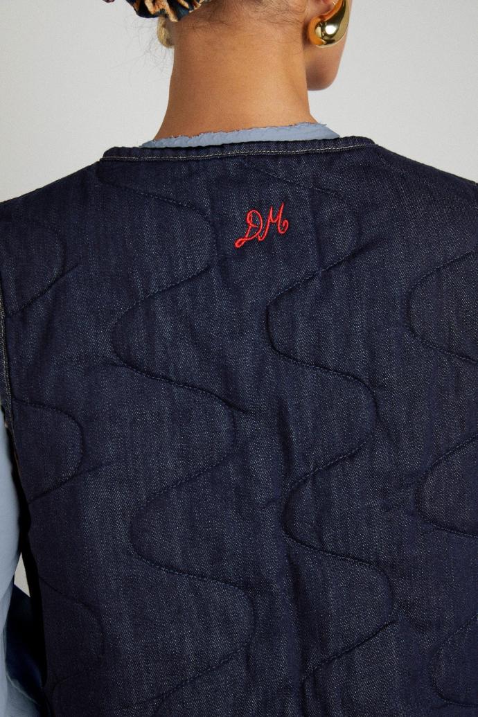 Jackets &amp; Coats | Women Damson Madder Tilly Gilet - Indigo Organic Denim