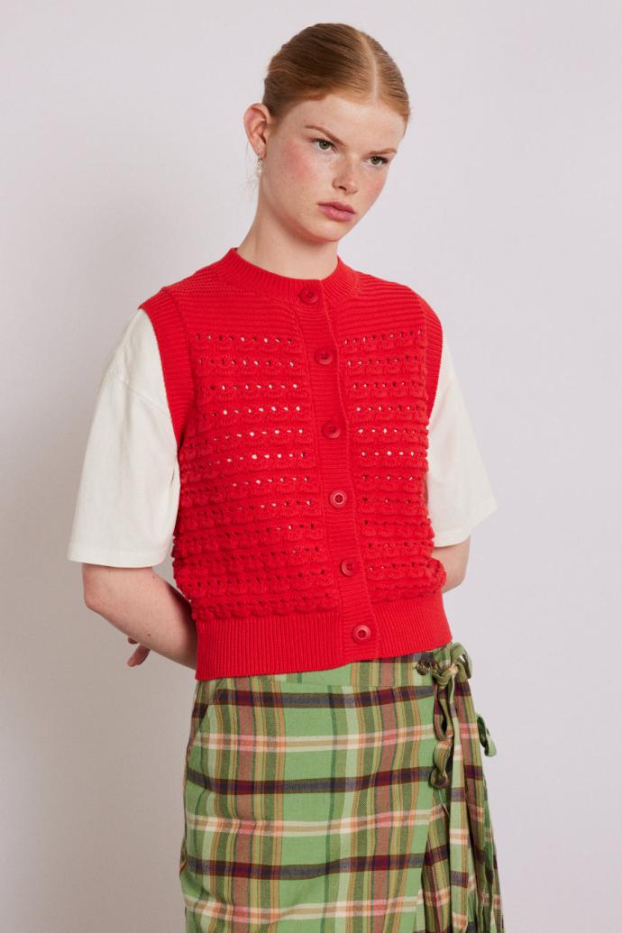 Knitwear | Women Damson Madder Aggie Knitted Tank - Red