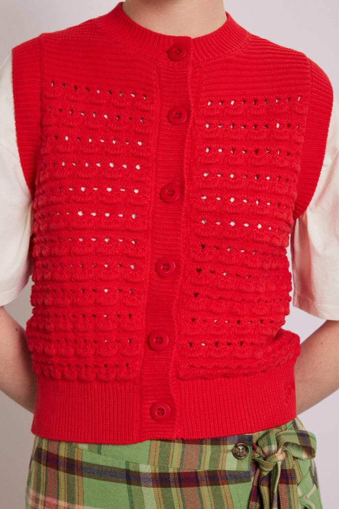 Knitwear | Women Damson Madder Aggie Knitted Tank - Red