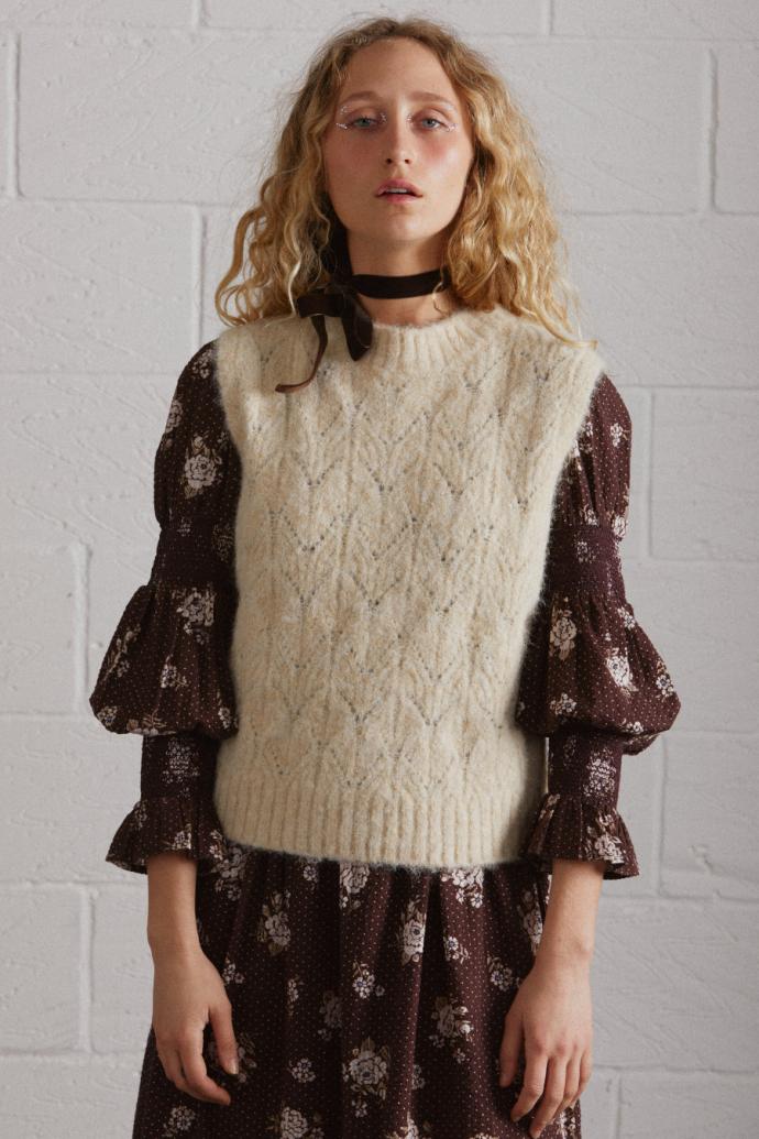 Knitwear | Women Damson Madder Evie Pointelle Knit Tank