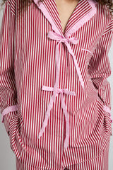 Nightwear | Women Damson Madder Antonella Pj Set- Red Stripe