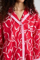 Nightwear | Women Damson Madder Antonia Pj Set- Red Bows