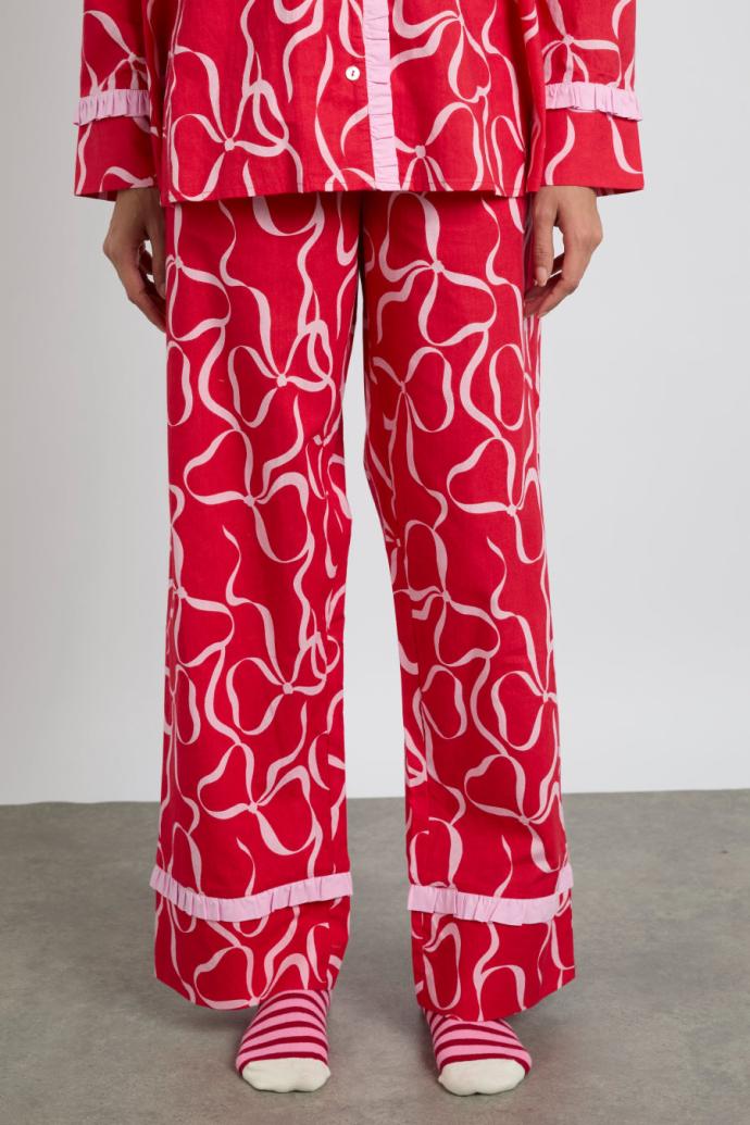 Nightwear | Women Damson Madder Antonia Pj Set- Red Bows