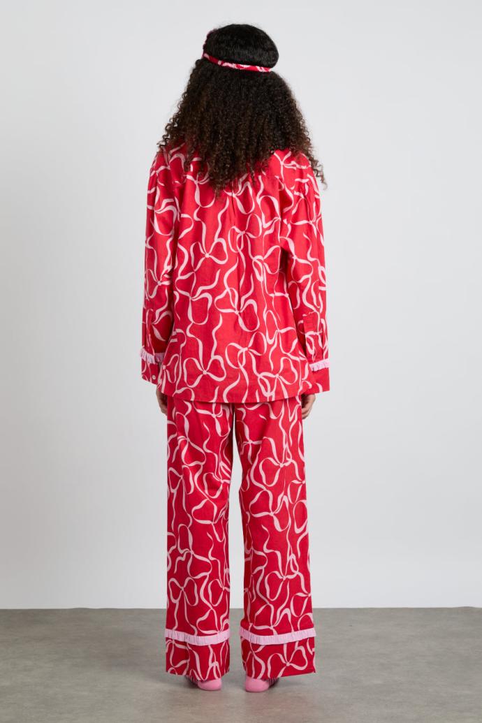 Nightwear | Women Damson Madder Antonia Pj Set- Red Bows