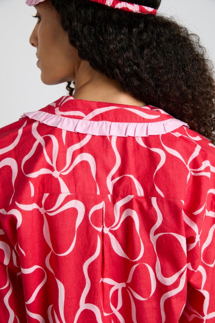 Nightwear | Women Damson Madder Antonia Pj Set- Red Bows