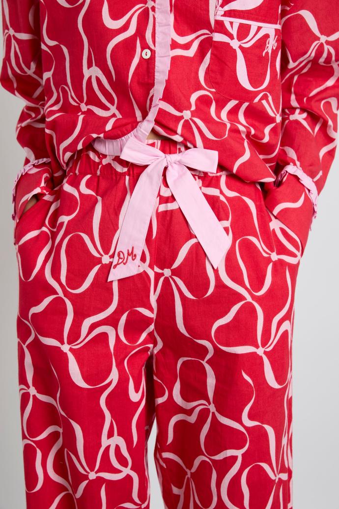 Nightwear | Women Damson Madder Antonia Pj Set- Red Bows