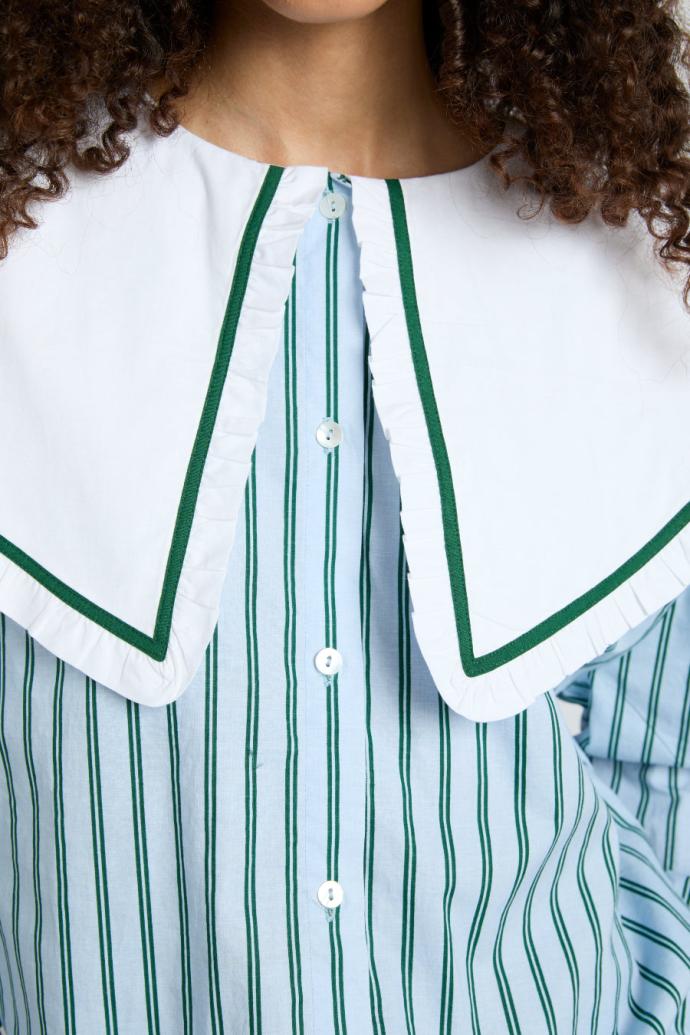 Nightwear | Women Damson Madder Barbara Pj Set- Blue Stripe