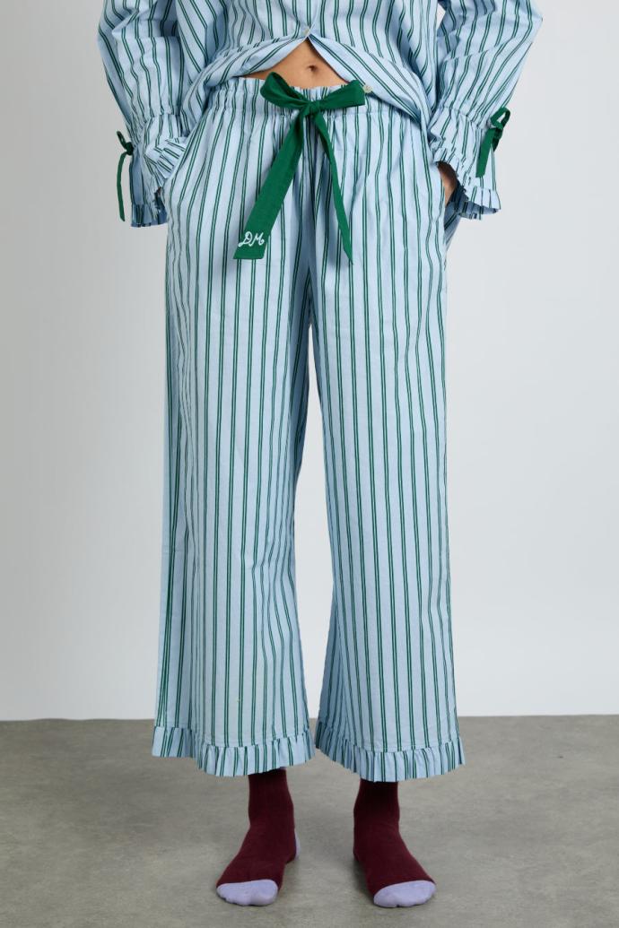 Nightwear | Women Damson Madder Barbara Pj Set- Blue Stripe