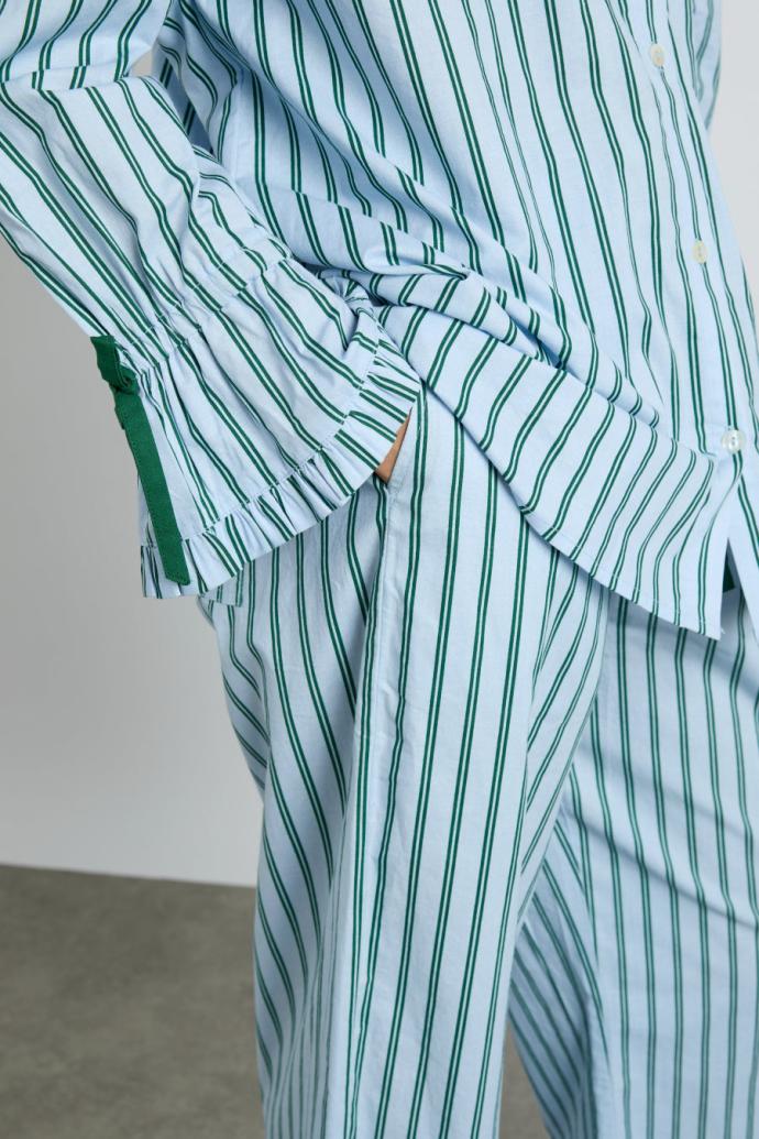 Nightwear | Women Damson Madder Barbara Pj Set- Blue Stripe