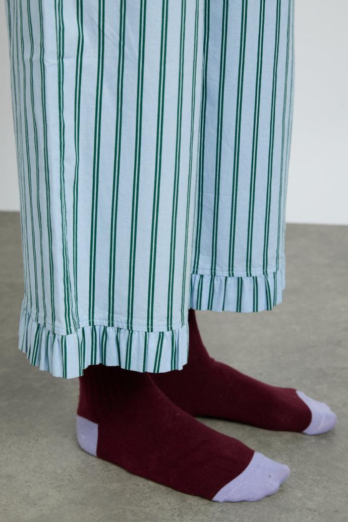 Nightwear | Women Damson Madder Barbara Pj Set- Blue Stripe