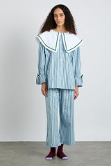 Nightwear | Women Damson Madder Barbara Pj Set- Blue Stripe