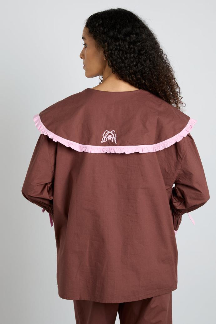 Nightwear | Women Damson Madder Barbara Pj Set- Brown &amp; Pink