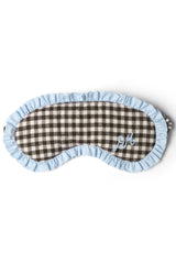 Nightwear | Women Damson Madder Damson Pj Eye Mask - Brown Gingham