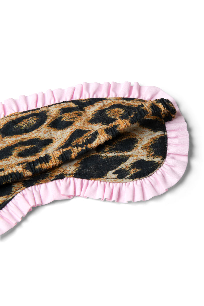 Nightwear | Women Damson Madder Damson Pj Eye Mask - Leopard