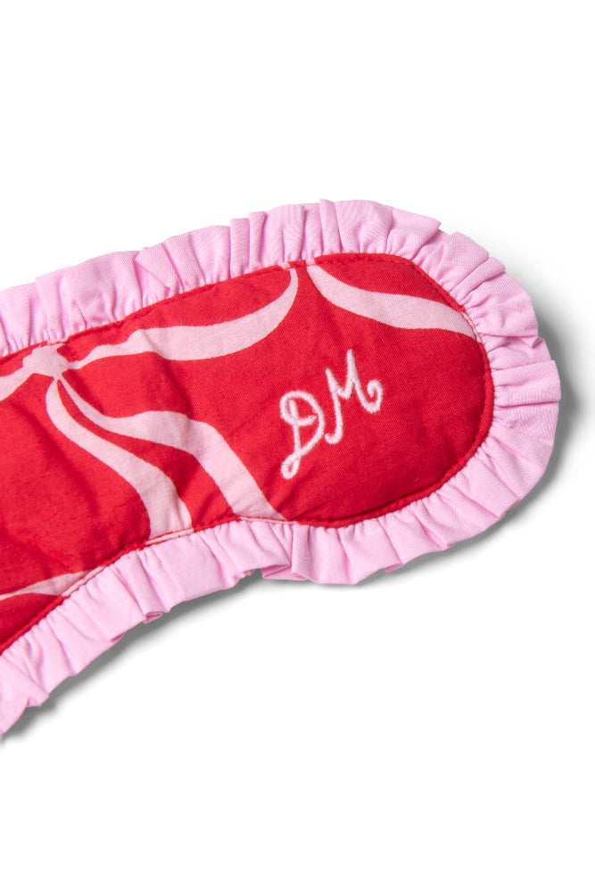 Nightwear | Women Damson Madder Damson Pj Eye Mask - Red Bows