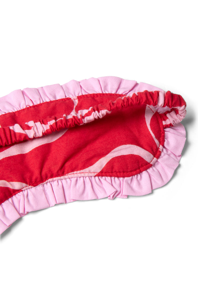 Nightwear | Women Damson Madder Damson Pj Eye Mask - Red Bows