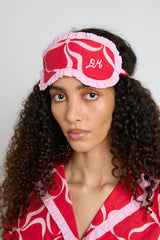 Nightwear | Women Damson Madder Damson Pj Eye Mask - Red Bows