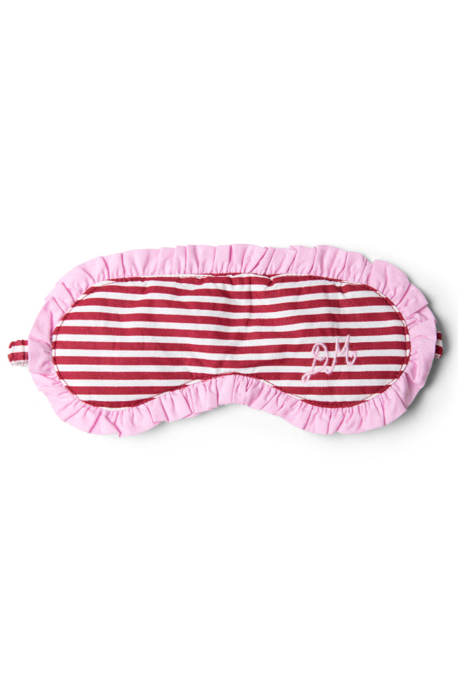 Nightwear | Women Damson Madder Damson Pj Eye Mask - Red Stripe
