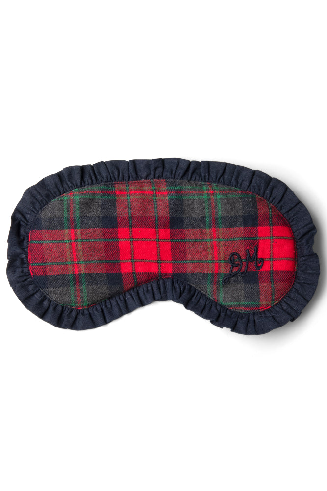 Nightwear | Women Damson Madder Damson Pj Eye Mask - Red Tartan