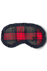 Nightwear | Women Damson Madder Damson Pj Eye Mask - Red Tartan
