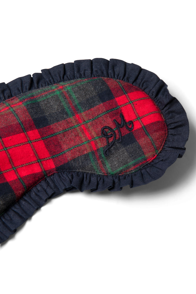 Nightwear | Women Damson Madder Damson Pj Eye Mask - Red Tartan