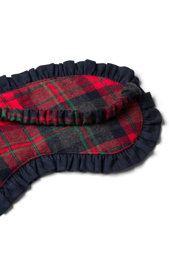 Nightwear | Women Damson Madder Damson Pj Eye Mask - Red Tartan