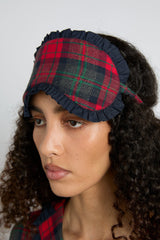 Nightwear | Women Damson Madder Damson Pj Eye Mask - Red Tartan