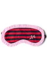 Nightwear | Women Damson Madder Damson Pj Eye Mask - Red/navy Stripe